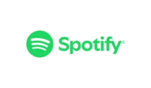 A green spotify logo on top of a white background.