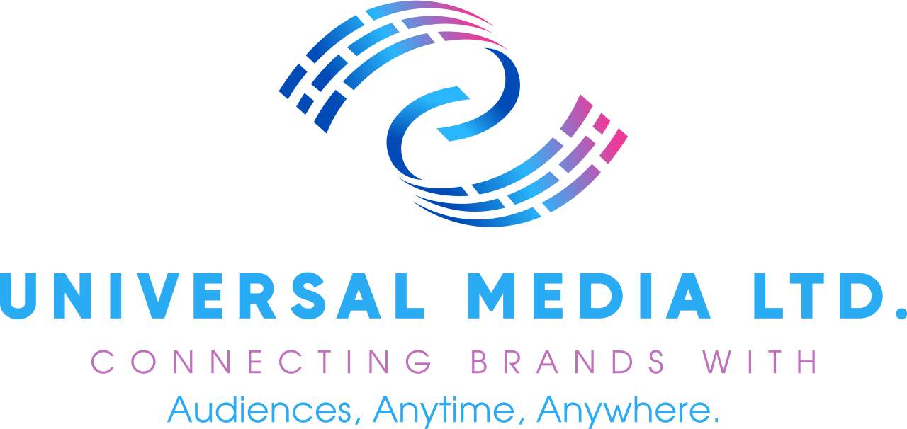 A logo of universal media, inc.